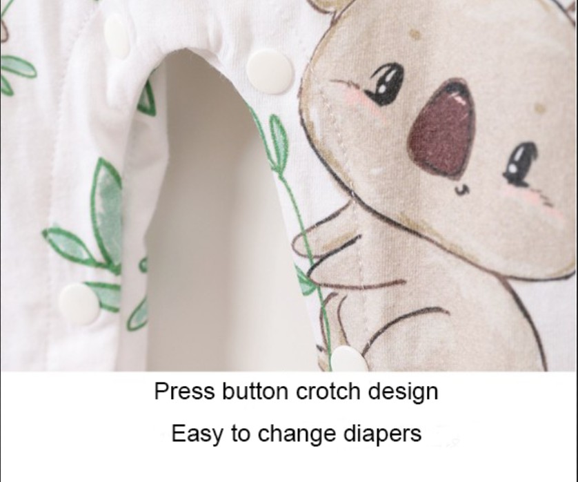 Wholesale Baby Boy Clothes Rompers Cartoon Pattern Cute Koala 100% Cotton Rompers Knit