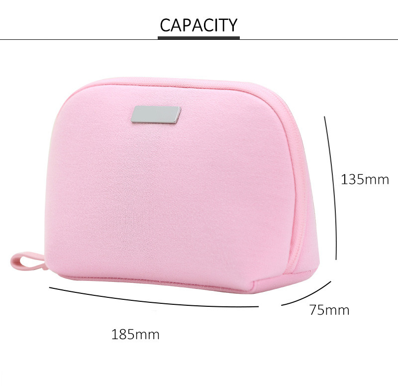 Zipper Portable Waterproof Small Gift Neoprene Cosmetic Bag