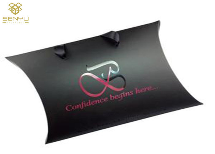 350g Art Paper Box With Handle Pillow Shape For Hair Extension Jewelry