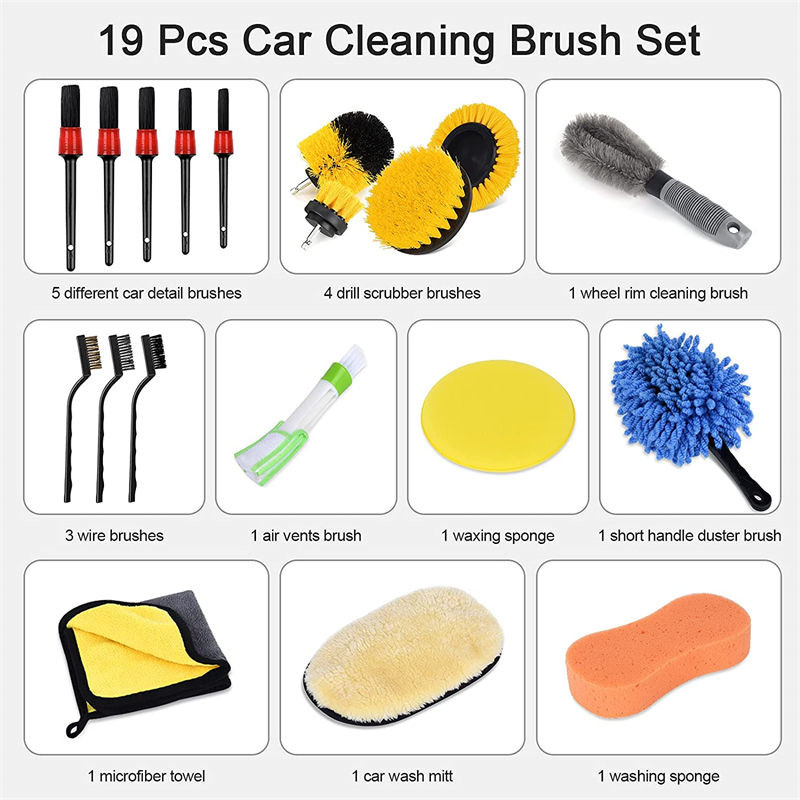 High Quality Removable Drill Soft Brush Car Detailing Brush Waxing Sponge For Interior Exterior Washing