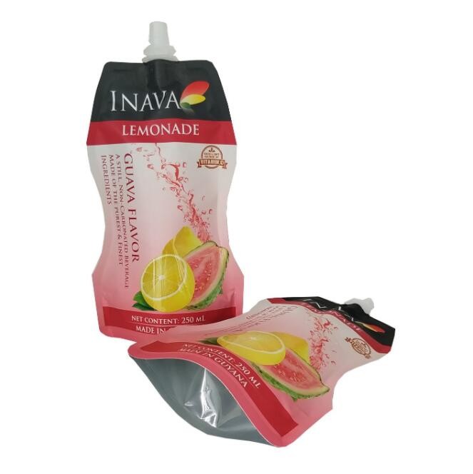 Food Grade Aluminum Foil Spout Pouch 100 Microns 750ml Leak Proof For Fruit Juice