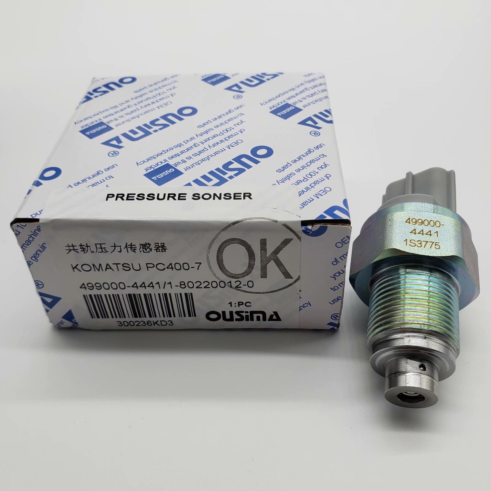 OUSIMSA Fuel Rail Pressure Switch Sensor 499000-4441 For Excavator KOMATSU PC400-7