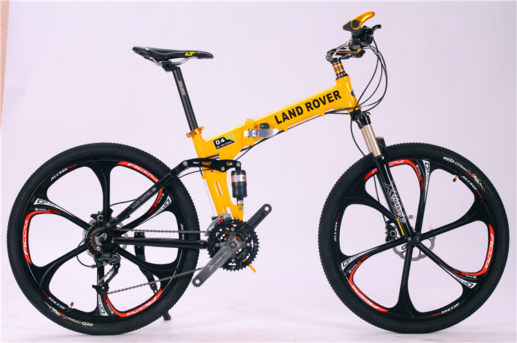 High quality OEM logo Shimano hidraulic disc brake 30 speed aluminium alloy folding travel mountain bicycle