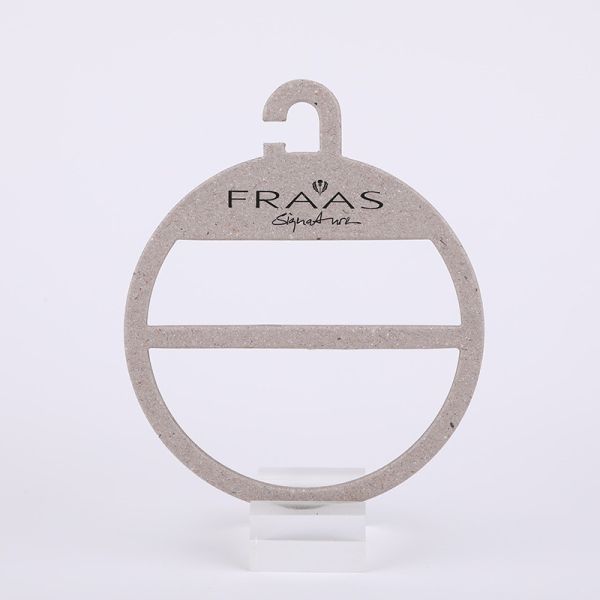 Non Pollution Recycled Paper Cardboard Scarf Hangers With Embossed Logo OEM