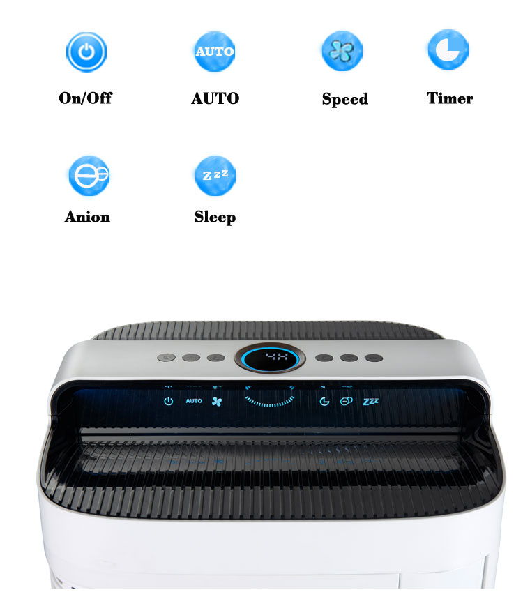 Homefish 2023 Household Air Purifier Luftreiniger Cadr 800M3/H Photocatalyst Hepa Filter Wifi App Uv Large Room office