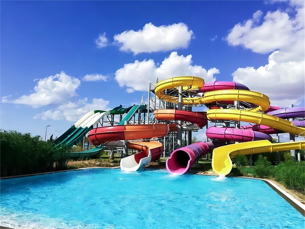 Adults Fiberglass Huge Water Slide Water Aqua Park Amusement Games Rides