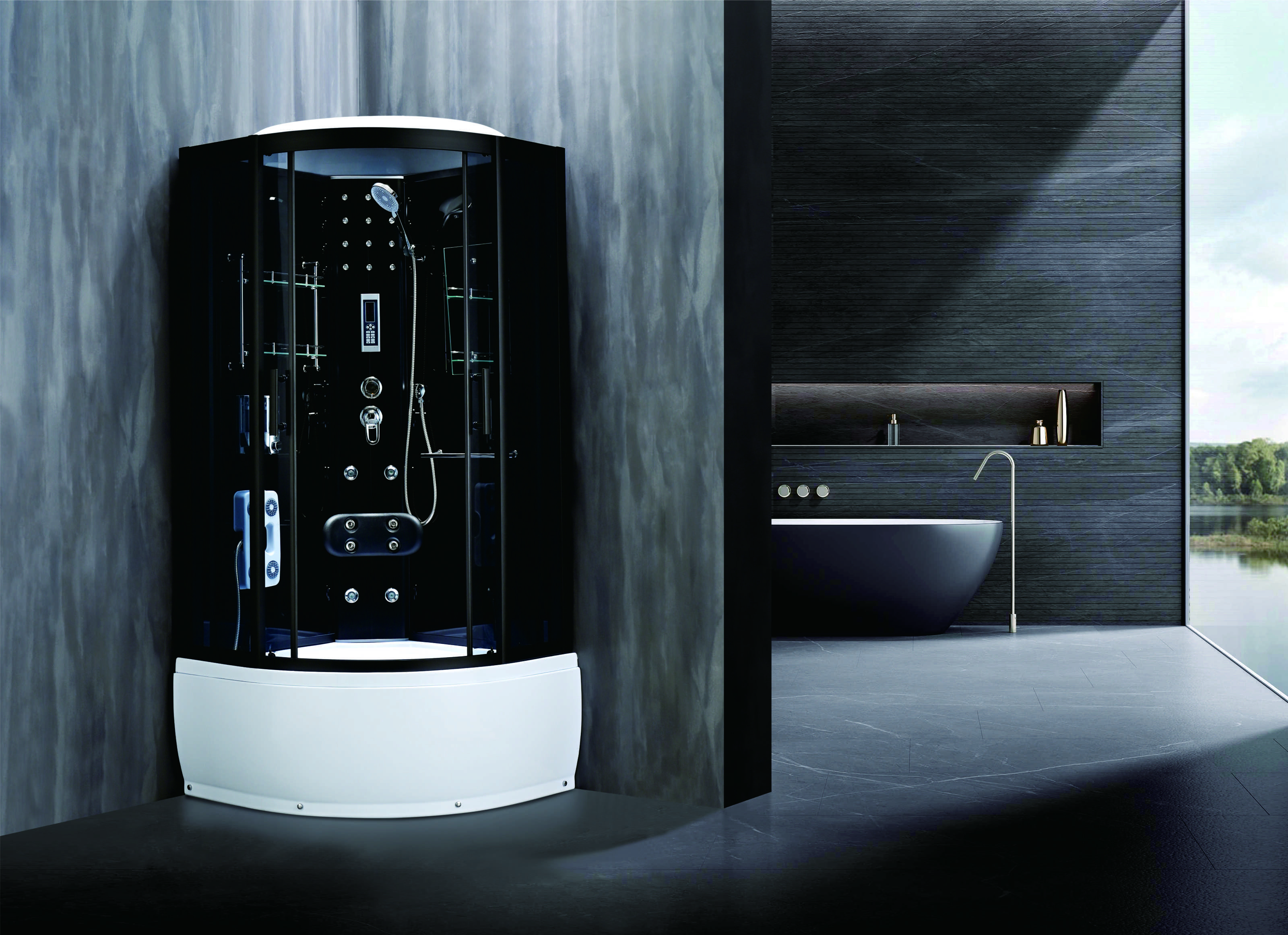 Customizable Sliding Shower Room With Satin Alum Profile And Tempered Glass For Luxurious