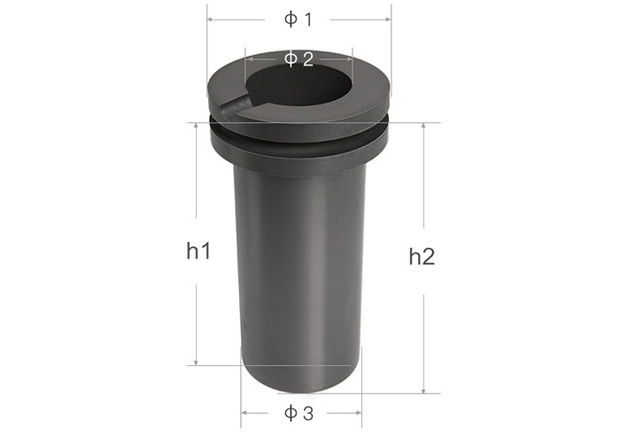 Black Gold Melt 2 Kg Crucible , 1.75 - 1.85g / Cm3 Lead Melting Crucible