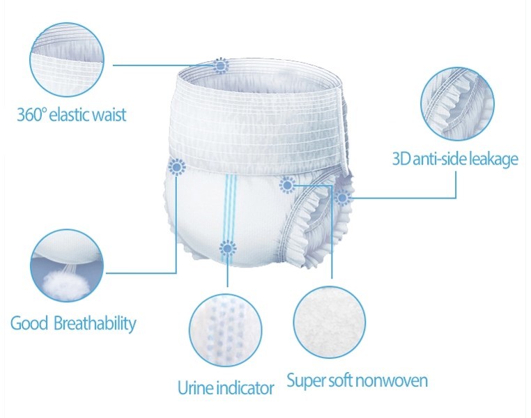 Clothlike Overnight Sleepy Baby Diapers With Wetness Indicator