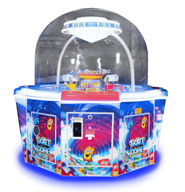 240V Redemption Game Machine Unis Ticket Dome Rfid Ticket Merchandiser For 4 Player