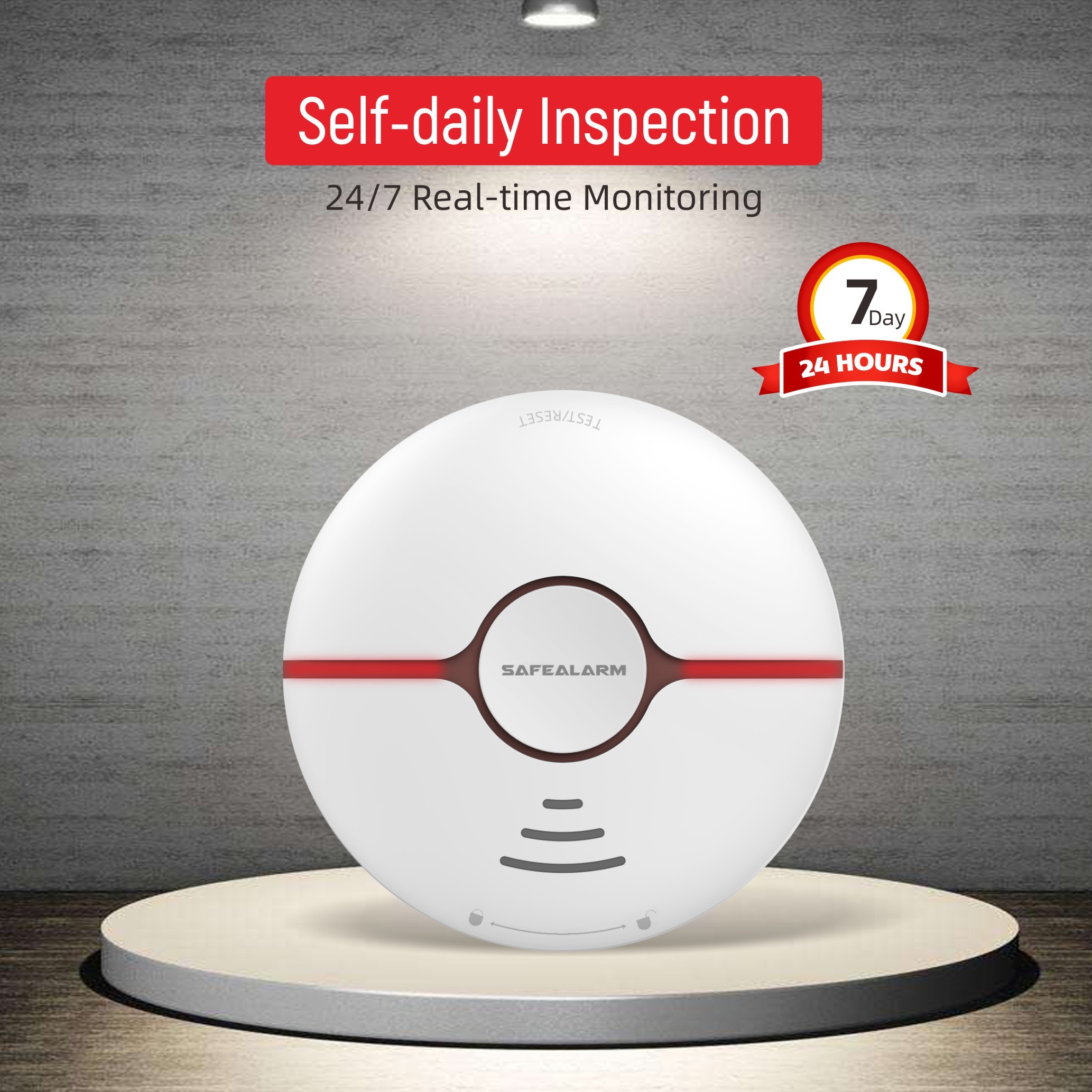 Tuya App Control Photoelectric Optical WIFI Smart Smoke Detector For Home Security