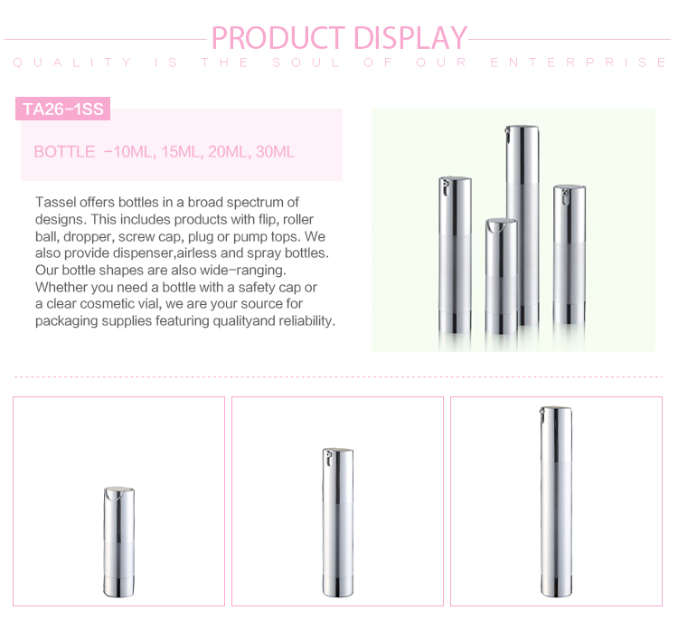 10ml 15ml 20ml Empty Cosmetic Containers Round Screw Down Structure