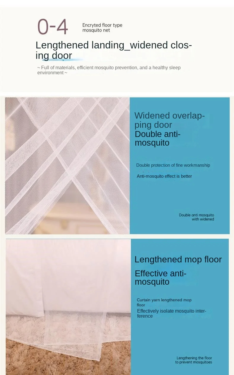 Customized Logo Foldable Adults Mosquito Net for Bed Protect Your Family from Insects
