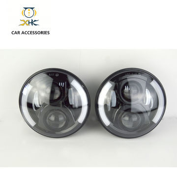 7-inch Round High/Low Beam LED Driving Light, Halo Ring Angel Eyes for Jeep Wrangler