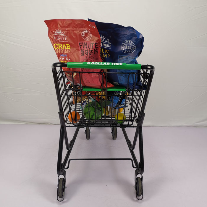 Black Classic Lightweight Shopping Trolley Cart American Style 80L
