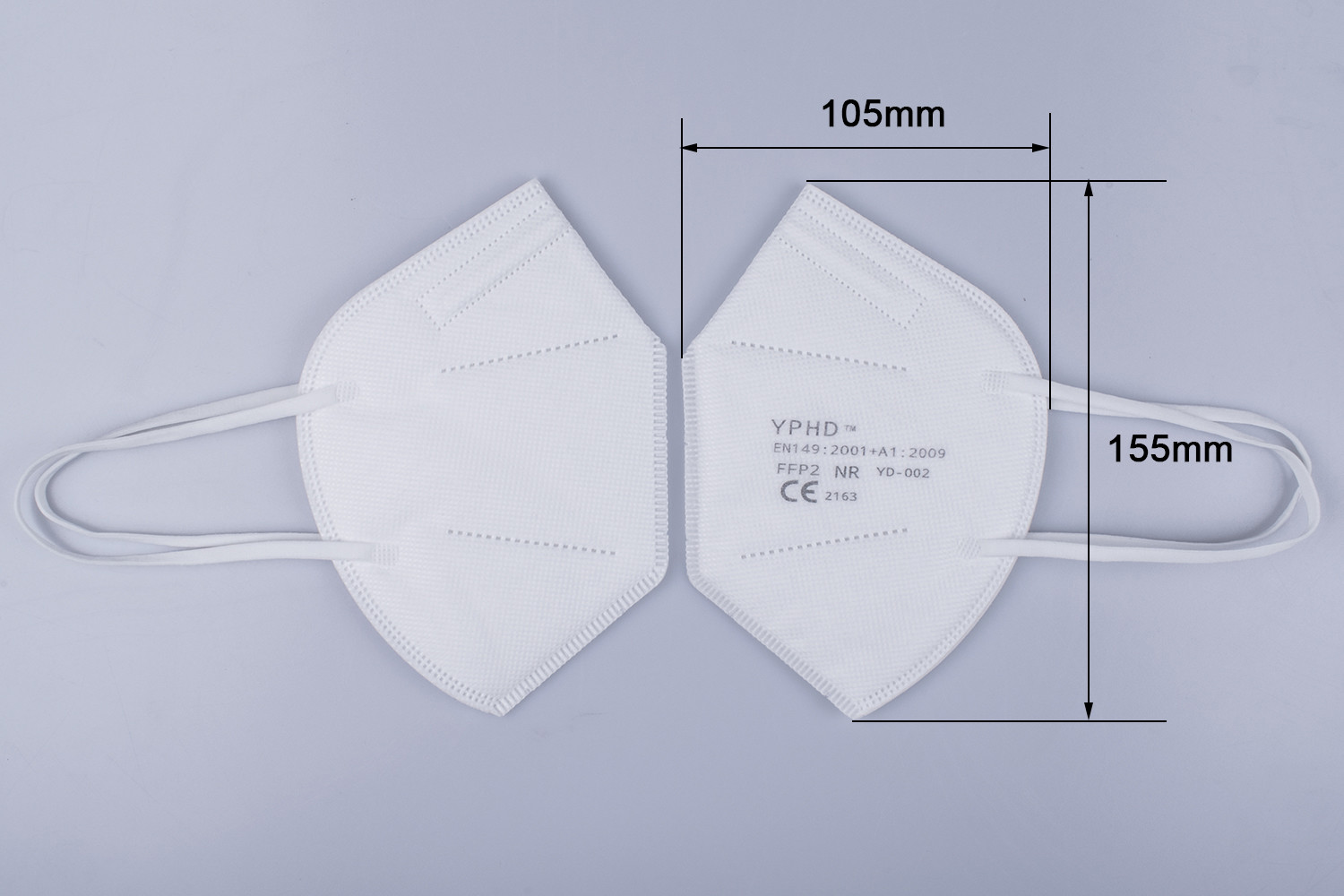 Safe FFP2 KN95 Face Mask 3ply Non - Woven Fabric +2ply Melt - Blown Fabric