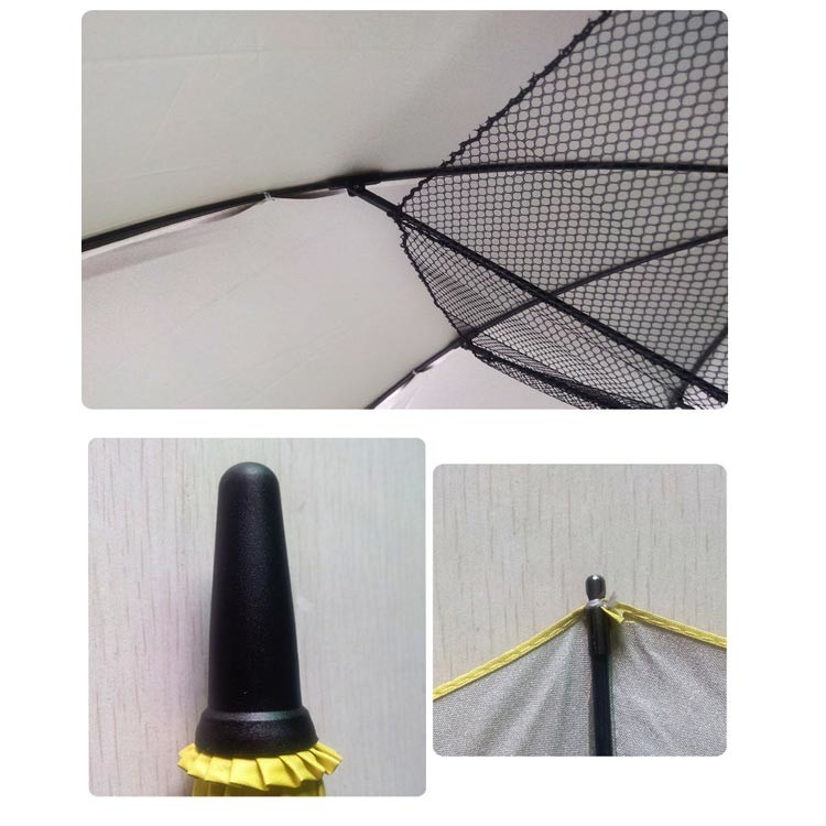 Straight Pongee Fabric USB Summer Blast Umbrella Fan