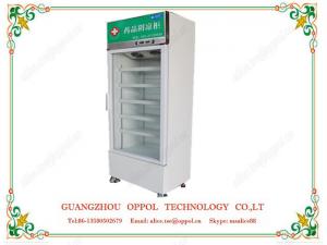 Quality OP-001 Medical Freezer Glass Doors Cooler Cabinet Upright Refrigerator For Storage Medicin for sale