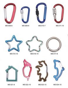 Quality Eco Friendly Climbing Carabiner Clips, Carabiner Key Ring Special Shaped for sale