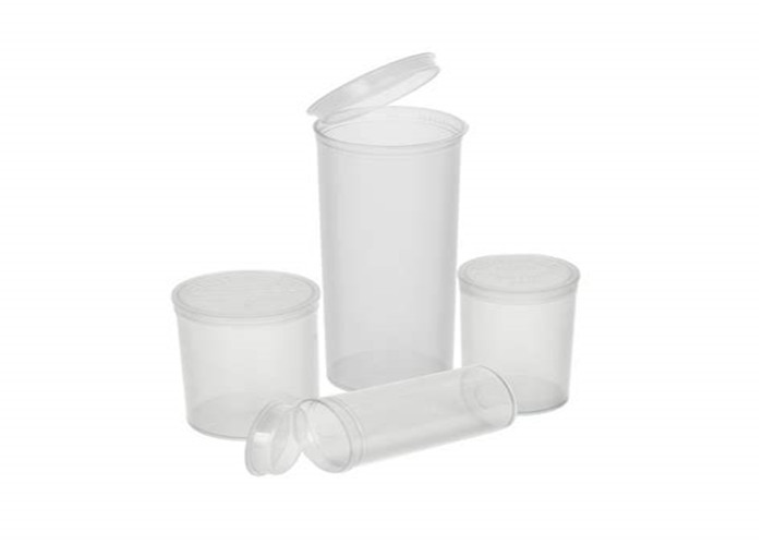 Pharmacy Pop Top Containers Translucent Green H70mm*D39mm Safe Without Sharp Edges