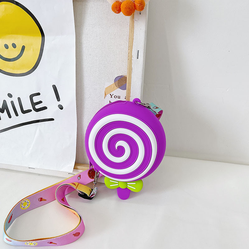 Lollipop Purse Crossbody Bag Lovely Lollipop Pouch Wallet Key Bag Shoulder Bag Pencil Case For Kids School Supplies