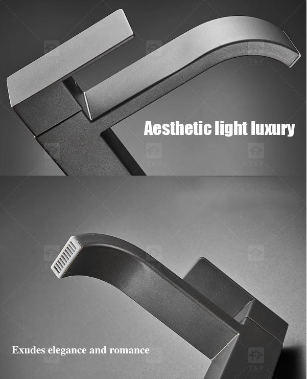 Gray Single Cooling Bathroom Basin Faucet Countertop Washtable Household Balcony Stainless Steel