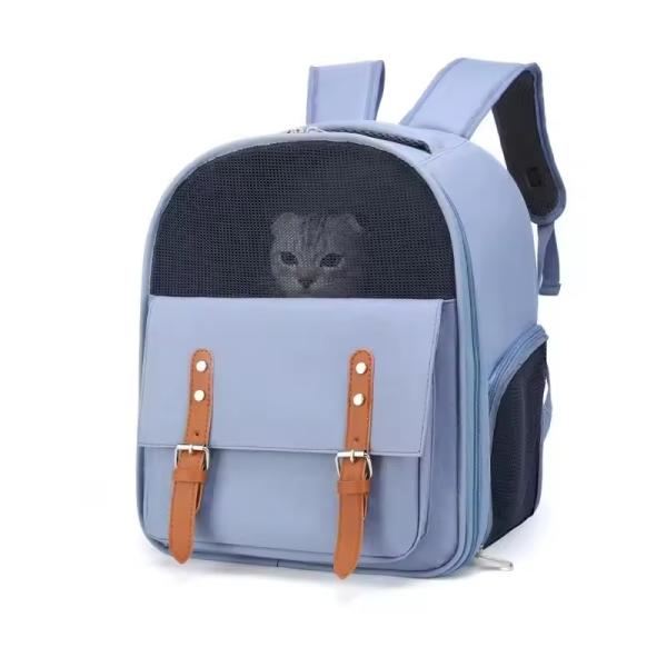 Large Capacity Breathable Pet Backpack Oxford Travel Cat Backpack