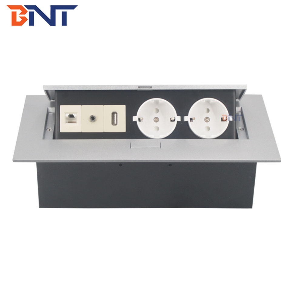 Hottest EU power pop up type office table electric socket box with usb