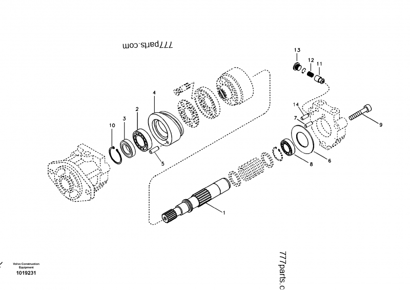 Part diagram VOE 14531612 Motor - 14531612 - Volvo spare part | 777parts.com
