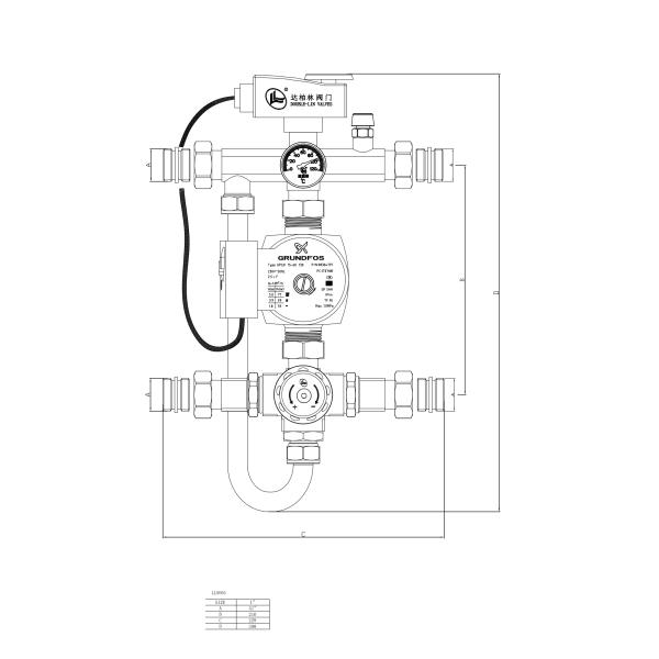 Threaded Water Ethylene Glycol Water Mixing Unit