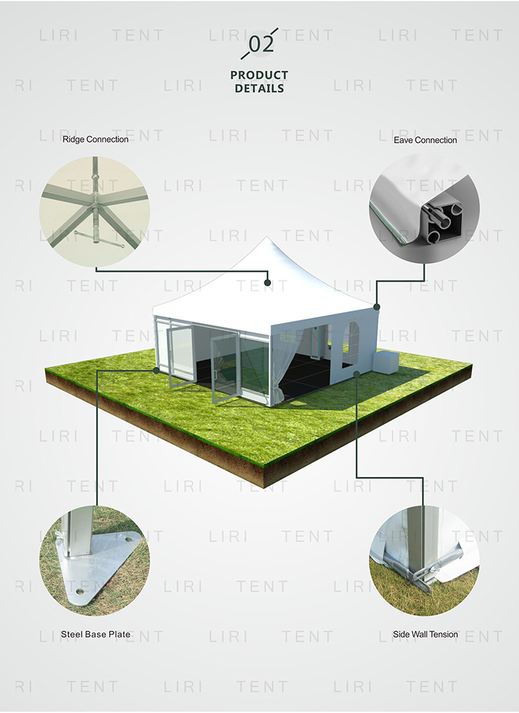 Small Size Indoor Luxury Garden Gazebo Pagoda Tent With PVC Walls
