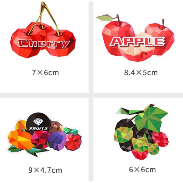 Holographic Fruit Food Packaging Sticker Label Cherry Grape Banana Fruit