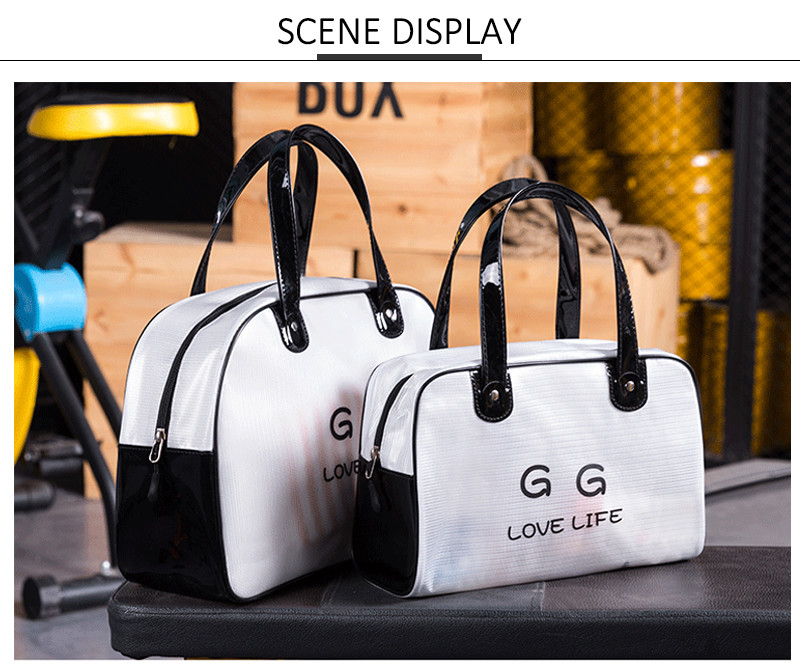 Zipper Close Mesh Cosmetic Makeup Bag With Handle