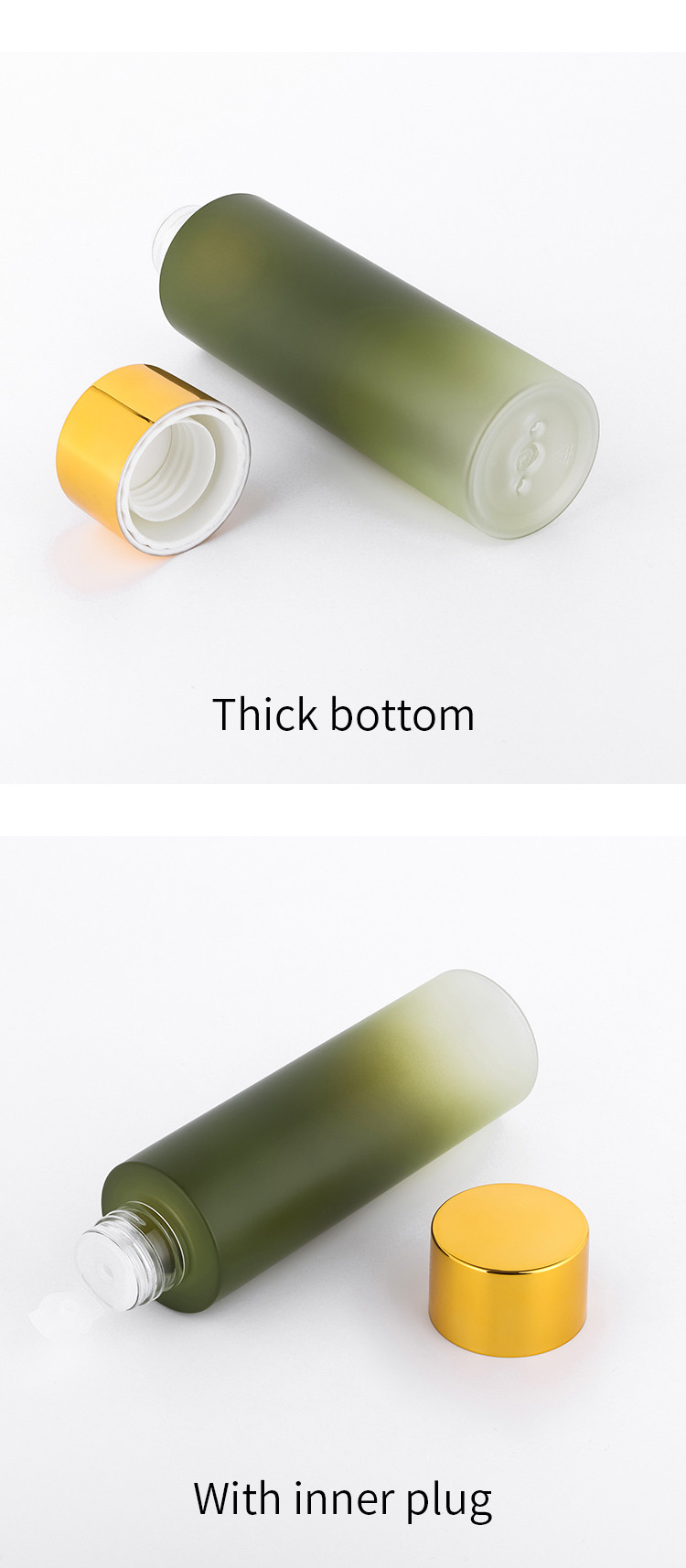 150ml Small Gradient Green Plastic Spray Bottle With Screw Cap