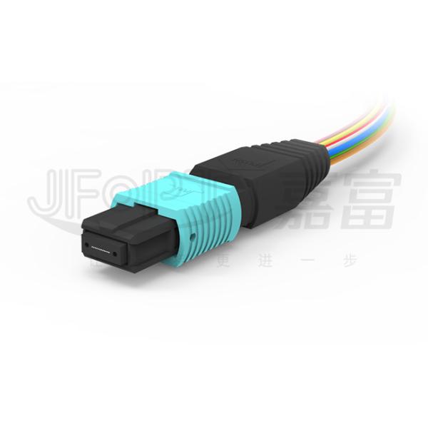 0.3m Multimode OM3 MPO Breakout Cable MPO / PC - SC / APC Low Loss 0.9mm Branch Patch Cord