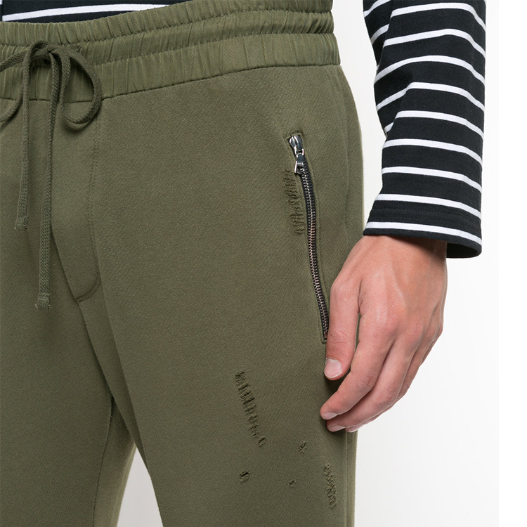 Cotton Army Men's Skinny Jogging Pants Green Color
