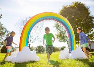Quality Home Backyard Waves Inflatable Rainbow Arch Sprinkler For Kids for sale