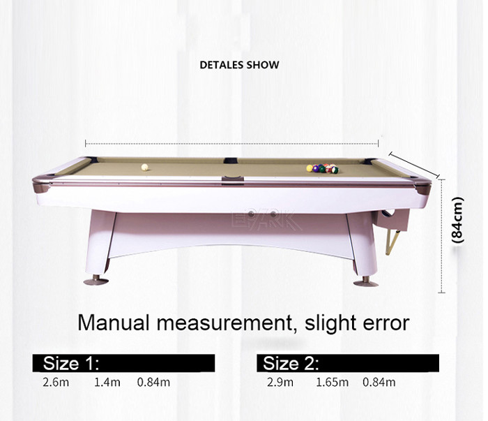 White 2 In 1 9FT Billiard Pool Table For Shopping Mall