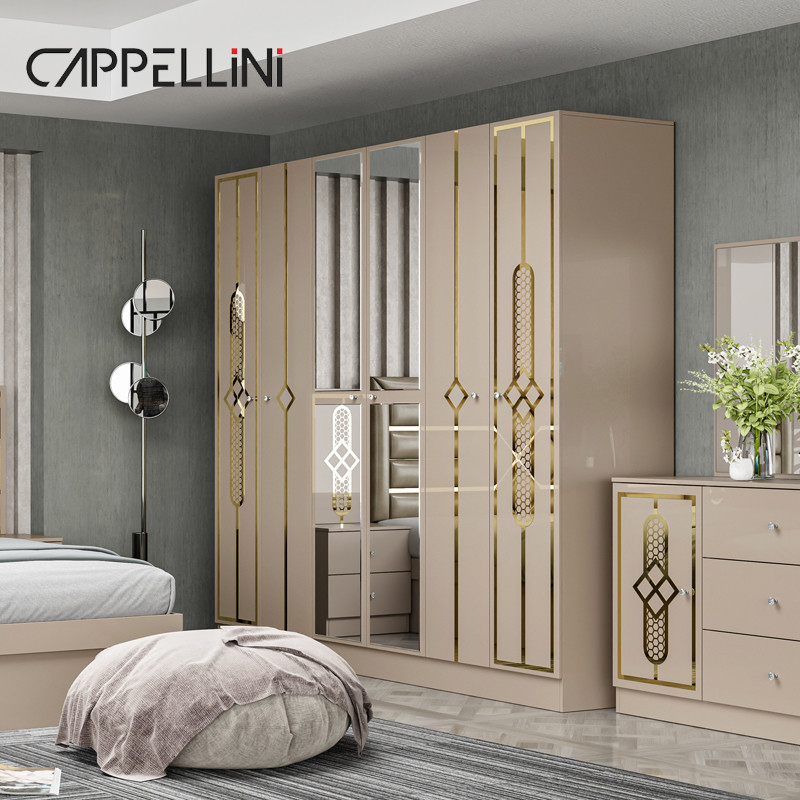 Cheap Price Queen Size Wooden Headboard Modern Leather Bed Rom Suite Luxury King Size Mdf Full Bedroom Furniture Set