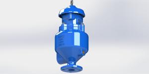 Quality Spill Free RAL5010 DN200 Sewage Air Release Valve for sale