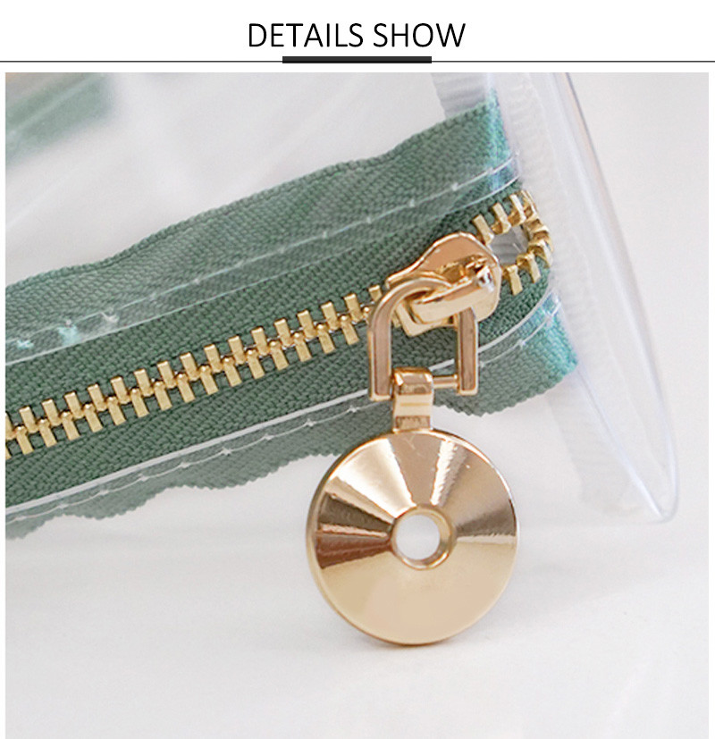 Transparent Waterproof Zipper TPU Holographic Cosmetic Bag