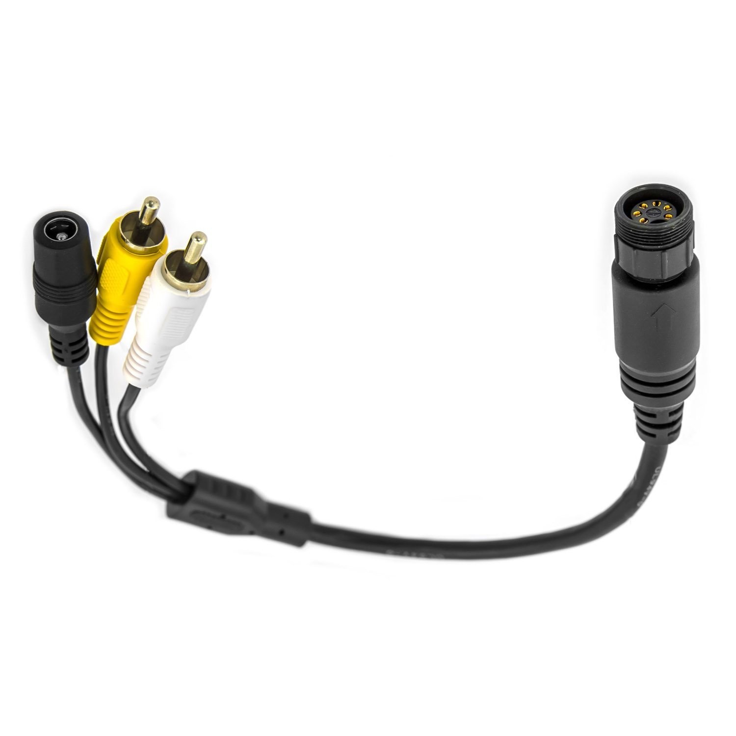 6 Pin CCTV Security Backup Camera Cable To RCA DC Power Cable For Truck / Bus