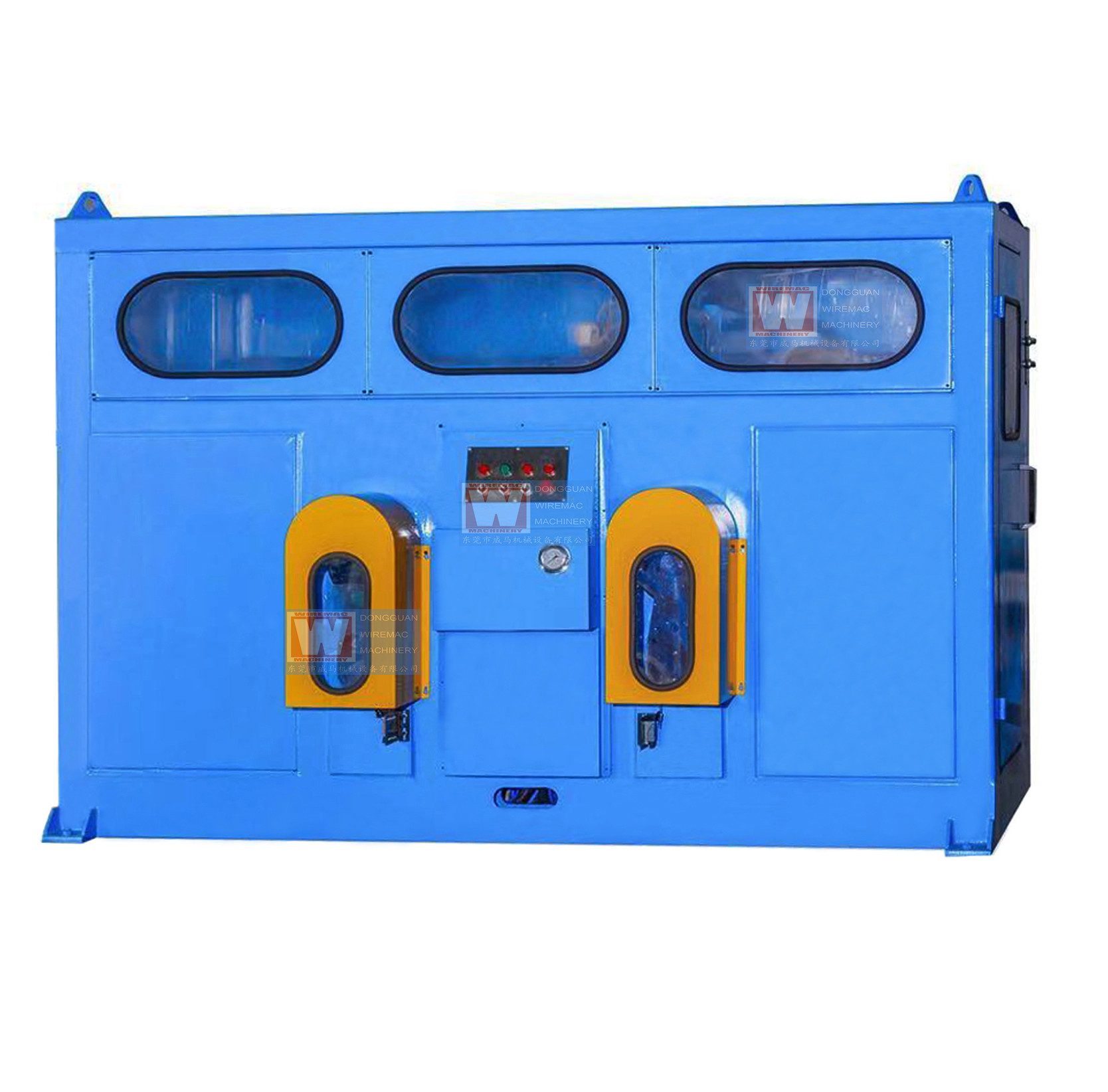 Automatic Double Spool Take Up Machine , Copper Aluminum Wire Drawing Machine