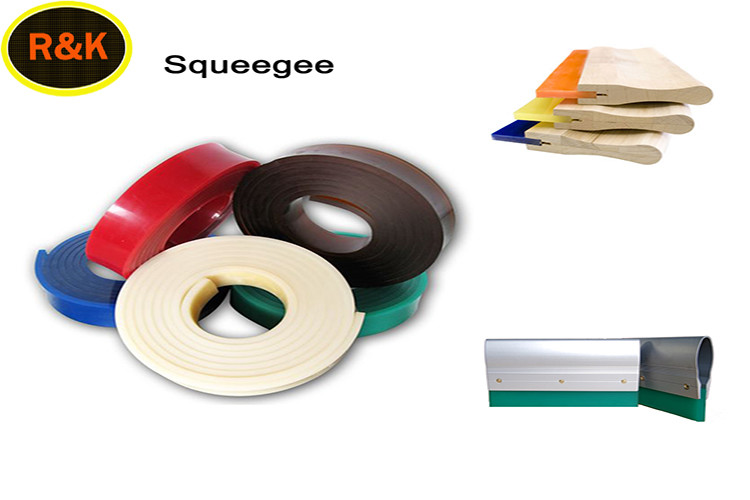 Customizable Polyurethane Squeegee With Wooden / Aluminium Handle For Screen Printing