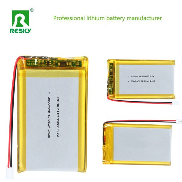 Lithium Ion Battery Cell LP105060 3.7V 3500mAh 12.95wh Solar Rechargeable Lip Battery Pack