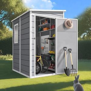 Quality 3x5ft Weatherproof Plastic Garden Shed with Floor for sale
