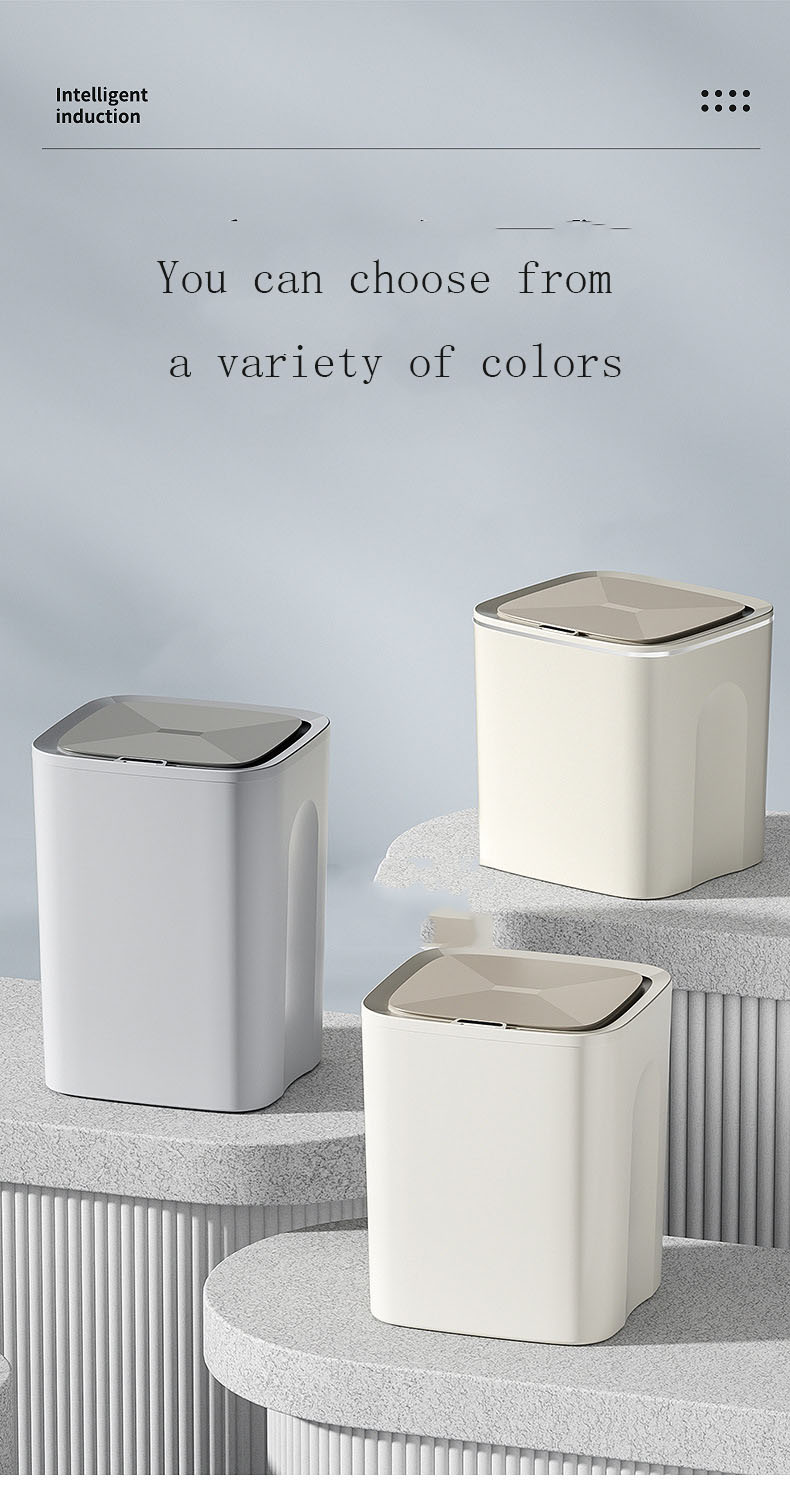 Household Bedroom Bathroom Kitchen Closed Bit Electronic Motion Sensing Intelligent Garbage Can