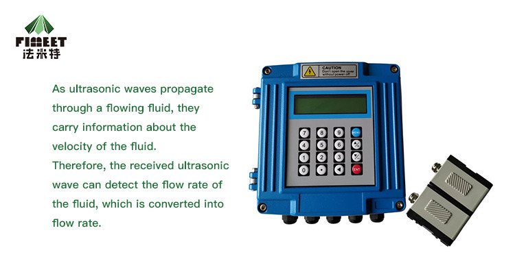 DN40-700 Digital Ultrasonic Flowmeter Portable Liquid Flow Meter FIM-HD-WJ-Z
