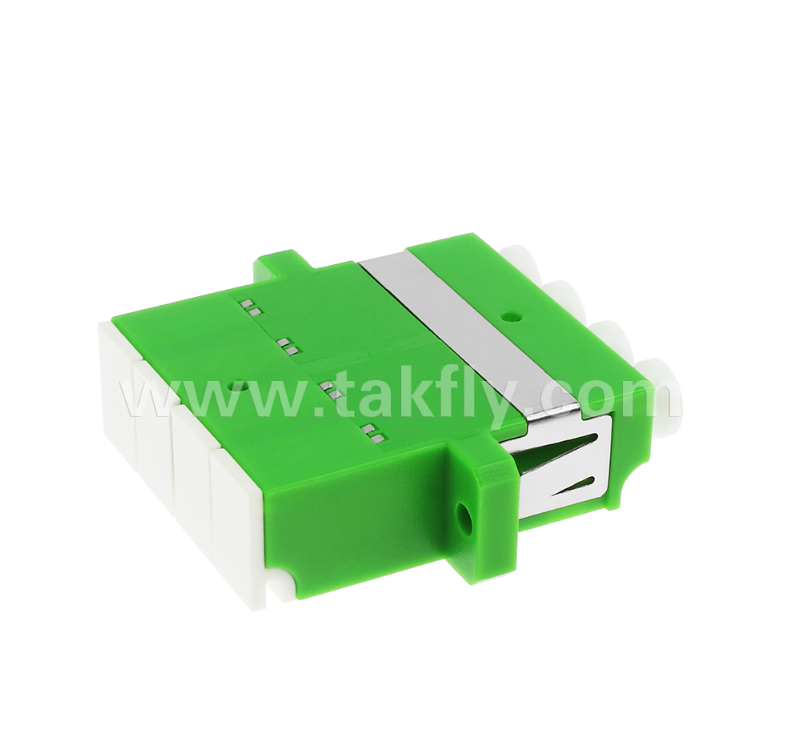 LC Quad Inner Shutter Adapter – 4-in-1 LC Duplex APC with Built-in Shutter, Protects Eyes from Fiber Optic Laser, IEC & RoHS Compliant, for Data