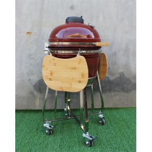 Quality 18 Inch Ceramic Kamado Charcoal Grill Tropical Red 48cm for sale